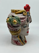 Teste di Moro Classica Ceramica Caltagirone cm H.20 L.13 Artigianale Craquelé DD CERAMICHE SICILIANE
