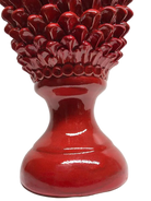 Pigna Ceramica Caltagirone cm H.45 Artigianale Rosso Lava Linea Luis DD CERAMICHE SICILIANE