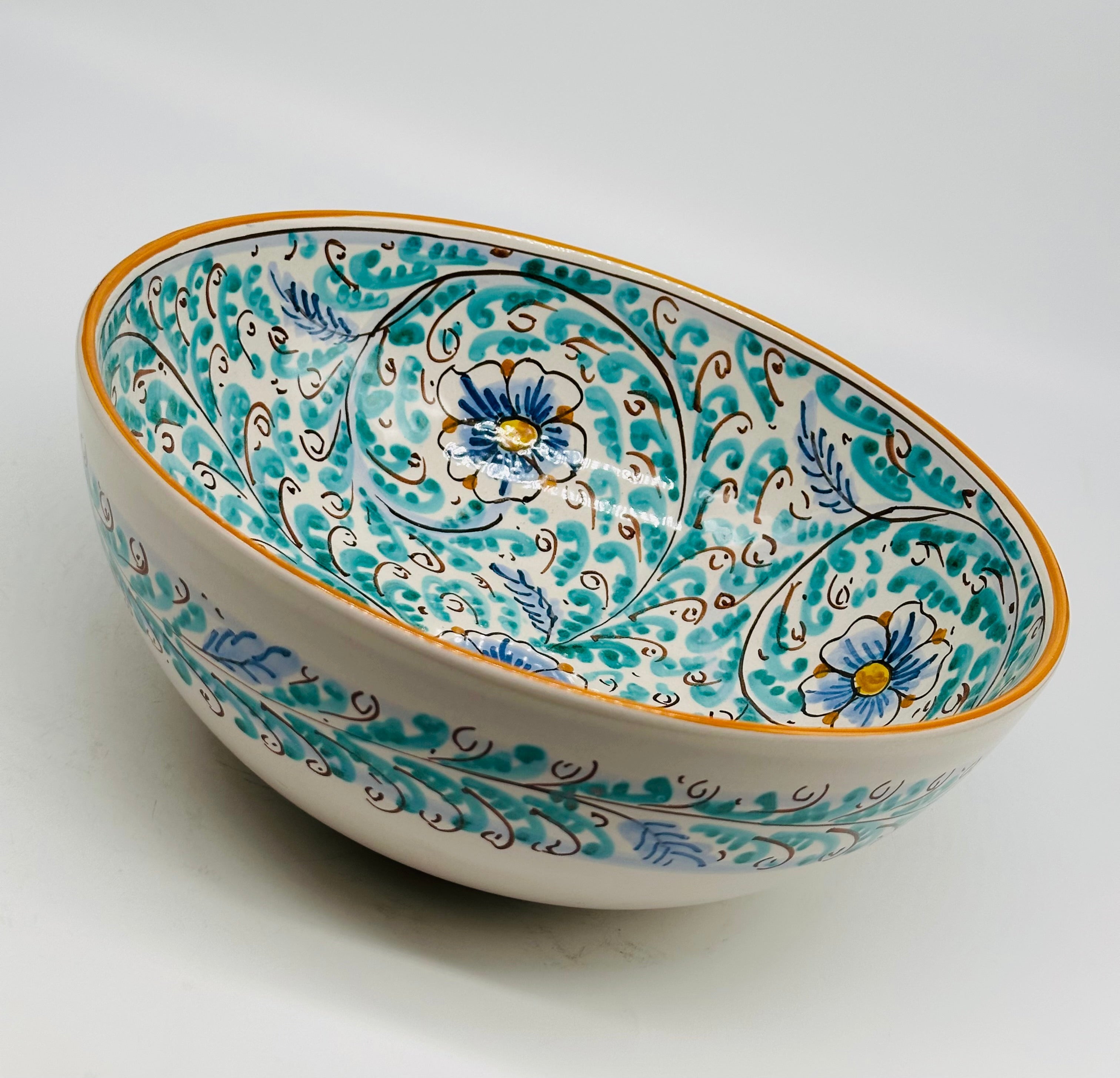 Ceramica Rambalena Insalatiera In Ceramica Rossa Fatta A Mano - Modello 12 - 19 Cm