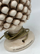 Lampada Pigna Ceramica Caltagirone cm H.30 Artigianale Beige - LAMPADE