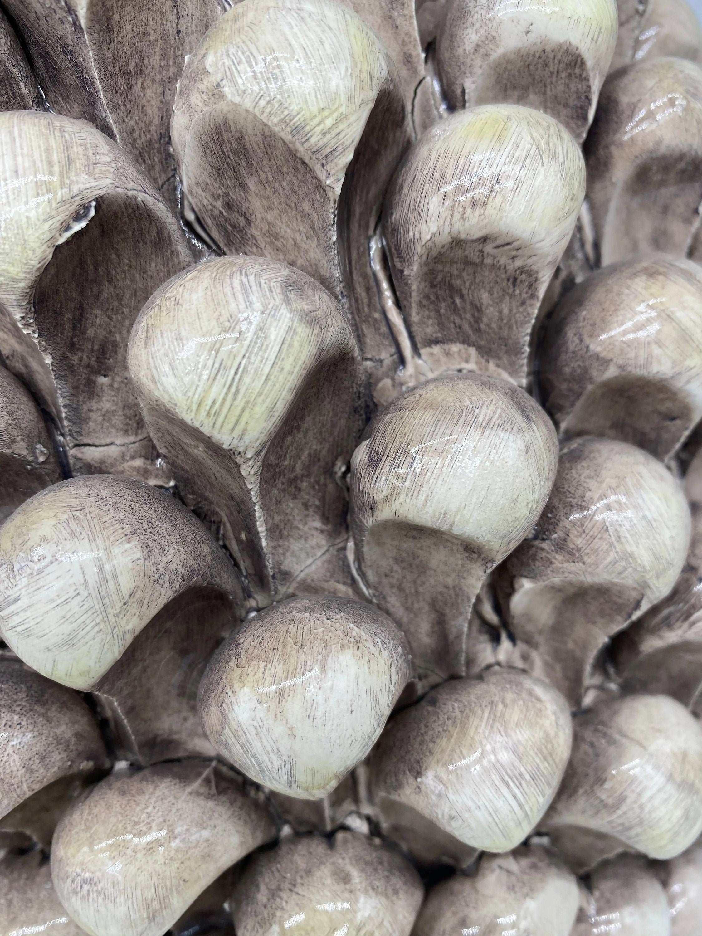 Lampada Pigna Ceramica Caltagirone cm H.40 Artigianale Beige Écru DD CERAMICHE SICILIANE