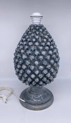 Lampada Pigna Ceramica Caltagirone cm H.40 Artigianale Grigio DD CERAMICHE SICILIANE
