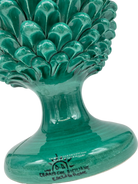 Lampada Pigna Ceramica Caltagirone cm H.40 Artigianale Verde Cristallo - DD CERAMICHE SICILIANE