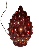 Lampada Pigna traforata Ceramica Caltagirone cm H.35 L.23 Artigianale Rosso DD CERAMICHE SICILIANE