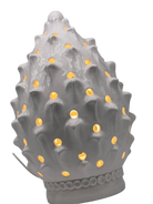 Lampada Pigna traforata Ceramica Caltagirone cm H.35 L.23 Artigianale Bianco DD CERAMICHE SICILIANE