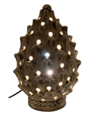 Lampada Pigna traforata Ceramica Caltagirone cm H.35 L.23 Artigianale Beige Écru - DD CERAMICHE SICILIANE