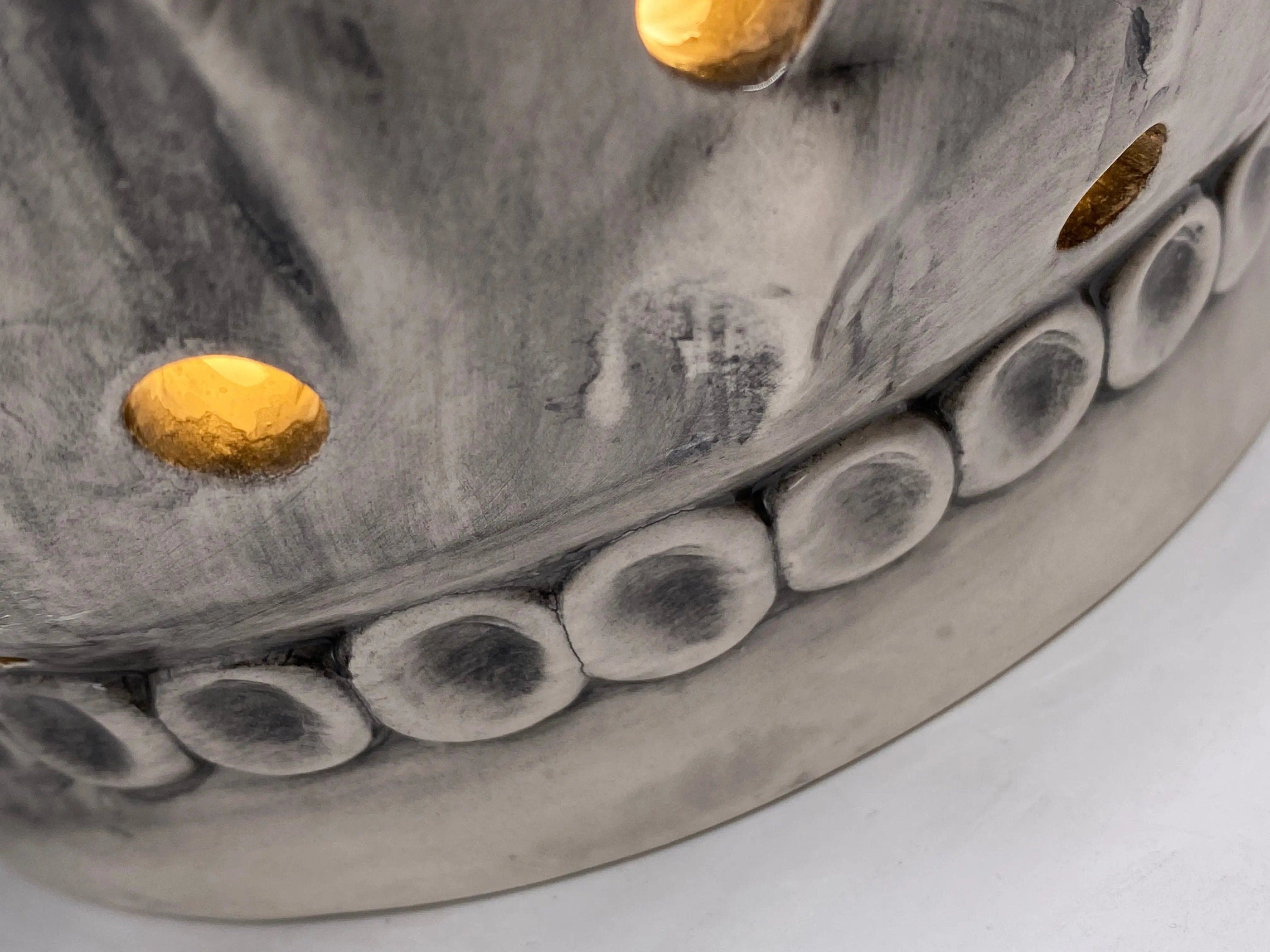 Lampada Pigna traforata Ceramica Caltagirone cm H.35 L.23 Artigianale Ghiaccio DD CERAMICHE SICILIANE