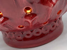 Lampada Pigna traforata Ceramica Caltagirone cm H.35 L.23 Artigianale Rosso DD CERAMICHE SICILIANE