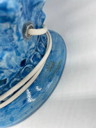 Lampada Pigna traforata Ceramica Caltagirone cm H.47 L.30 Artigianale Blu antico DD CERAMICHE SICILIANE