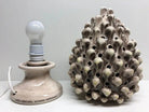 Lampada Pigna traforata Ceramica Caltagirone cm H.30 L.20 Artigianale Beige Écru DD CERAMICHE SICILIANE