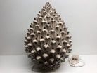 Lampada Pigna traforata Ceramica Caltagirone cm H.47 L.30 Artigianale Beige Écru DD CERAMICHE SICILIANE