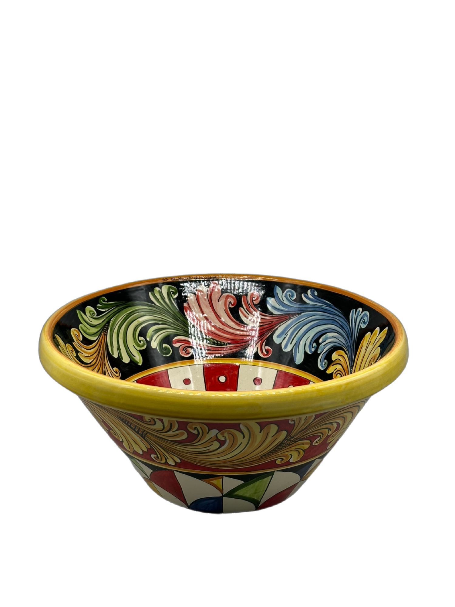 Lavello Ceramica Caltagirone Diametro cm 38 Altezza cm 17 per interno/esterno V.2 - OGGETTISTICA