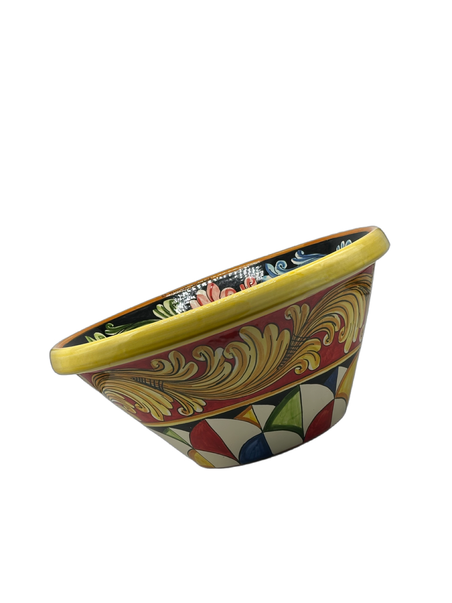 Lavello Ceramica Caltagirone Diametro cm 38 Altezza cm 17 per interno/esterno V.2 - OGGETTISTICA