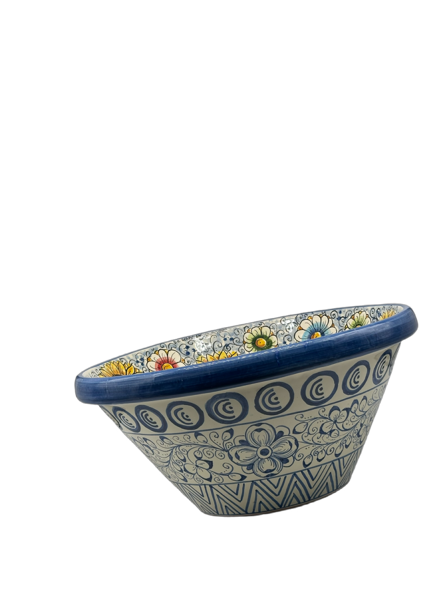 Lavello Ceramica Caltagirone Diametro cm 37 per interno/esterno V.3 - OGGETTISTICA