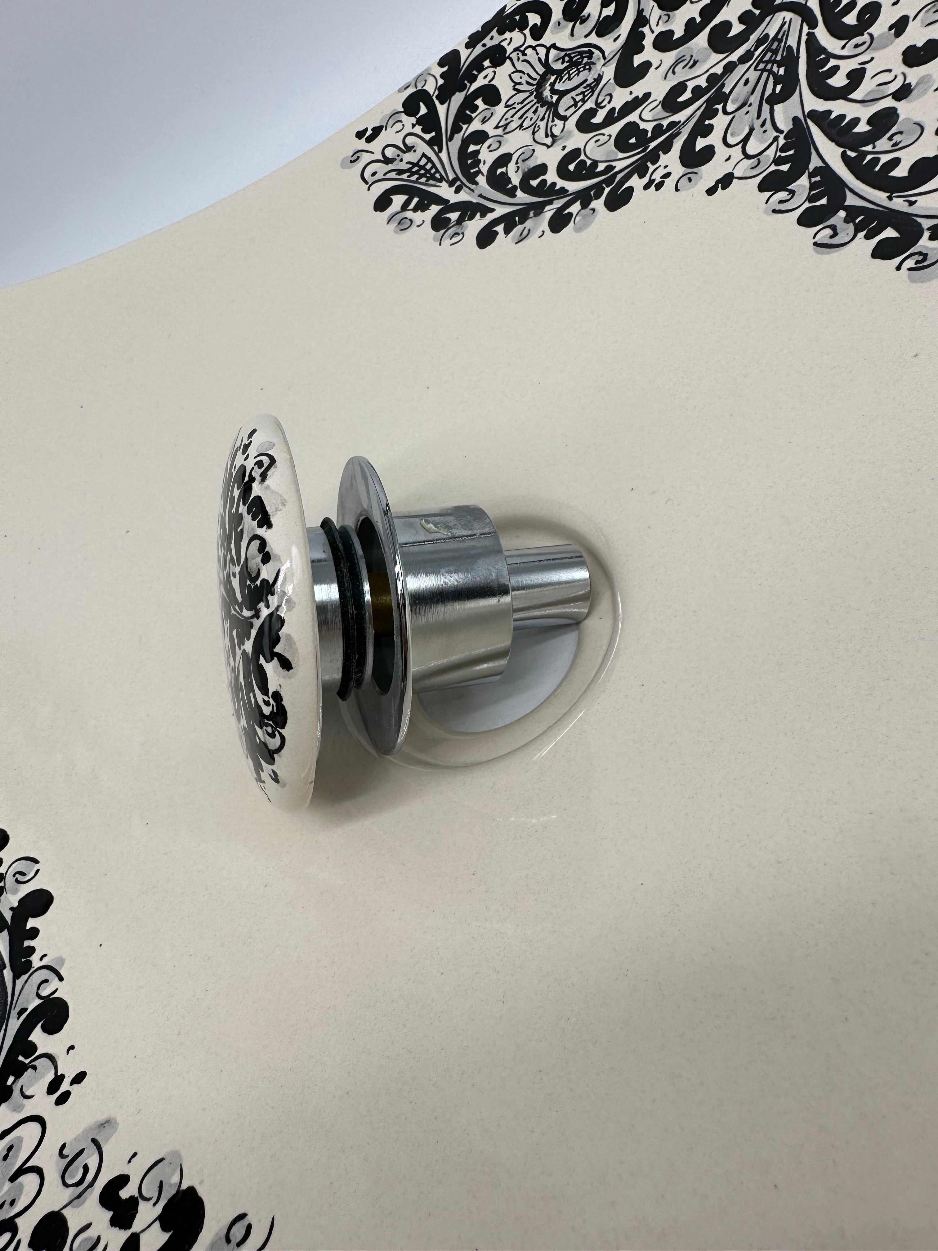 Lavabo da Appoggio Ceramica Caltagirone cm 40x40x10 Moderno Artigianale V.1