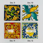 Maioliche Ceramica Caltagirone cm 10x10 Piastrelle Mattonelle decorate a mano - PIASTRELLE