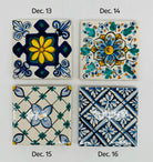 Maioliche Ceramica Caltagirone cm 10x10 Piastrelle Mattonelle decorate a mano - PIASTRELLE