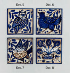 Maioliche Ceramica Caltagirone cm 10x10 Piastrelle Mattonelle decorate a mano - PIASTRELLE