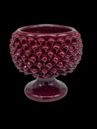 Portavaso Mezza Pigna Ceramica Caltagirone cm H.20 L.20 Artigianale Bordeaux DD CERAMICHE SICILIANE