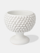 Portavaso Mezza Pigna TDS Ceramica Caltagirone cm H.32 L.30 Artigianale Bianco - MEZZE PIGNE