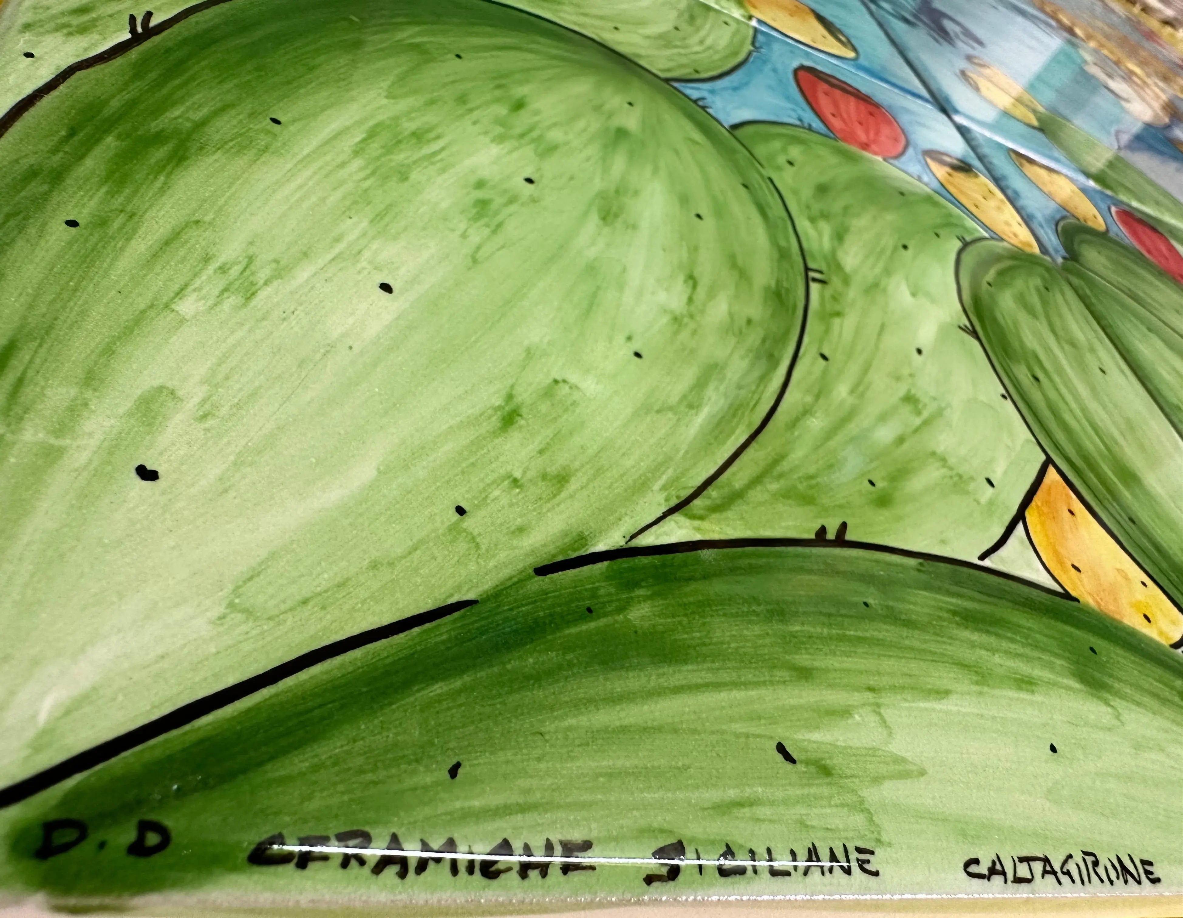 Mosaico Pannello Paladino Ceramica Caltagirone cm 60x60 Mattonelle decorate a mano DD CERAMICHE SICILIANE