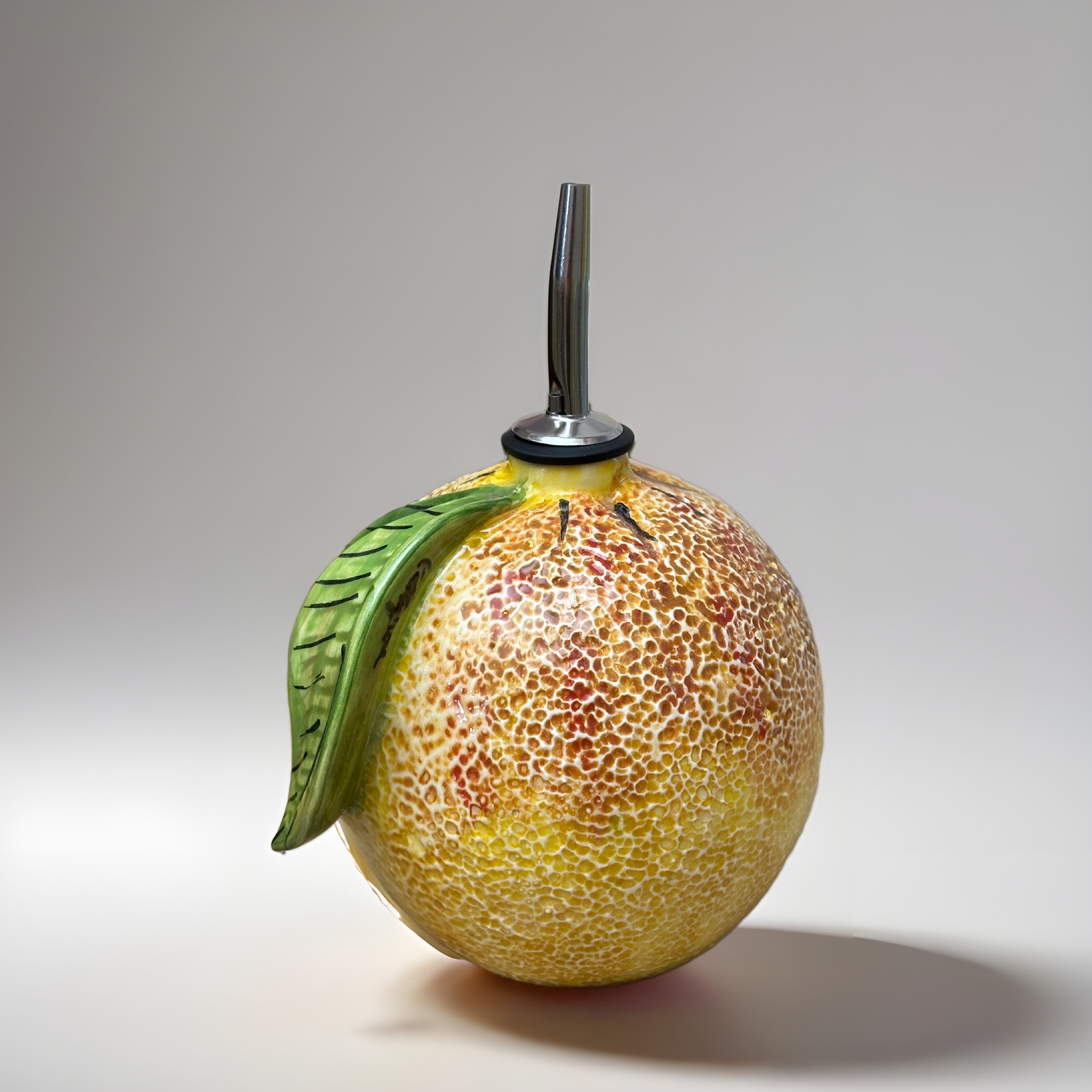Oliera a forma di Frutta Decorata a mano Ceramica Caltagirone - Pompelmo - OGGETTISTICA