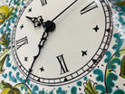 Orologio da Parete Ceramica Caltagirone Quadrato dipinto a mano Lato 30cm Decoro n.1 DD CERAMICHE SICILIANE