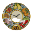 Orologio da Parete Ceramica Caltagirone Rotondo dipinto a mano cm D.30 Decoro n.12g DD CERAMICHE SICILIANE
