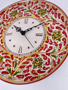 Orologio da Parete Ceramica Caltagirone Rotondo dipinto a mano cm D.30 Decoro n.6 DD CERAMICHE SICILIANE
