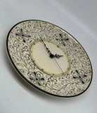 Orologio da Parete Ceramica Caltagirone Rotondo dipinto a mano cm D.30 Decoro n.7g DD CERAMICHE SICILIANE