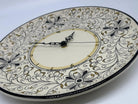 Orologio da Parete Ceramica Caltagirone Rotondo dipinto a mano cm D.30 Decoro n.7g DD CERAMICHE SICILIANE