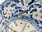 Orologio da Parete Ceramica Caltagirone Rotondo dipinto a mano cm D.30 Decoro n.2 DD CERAMICHE SICILIANE