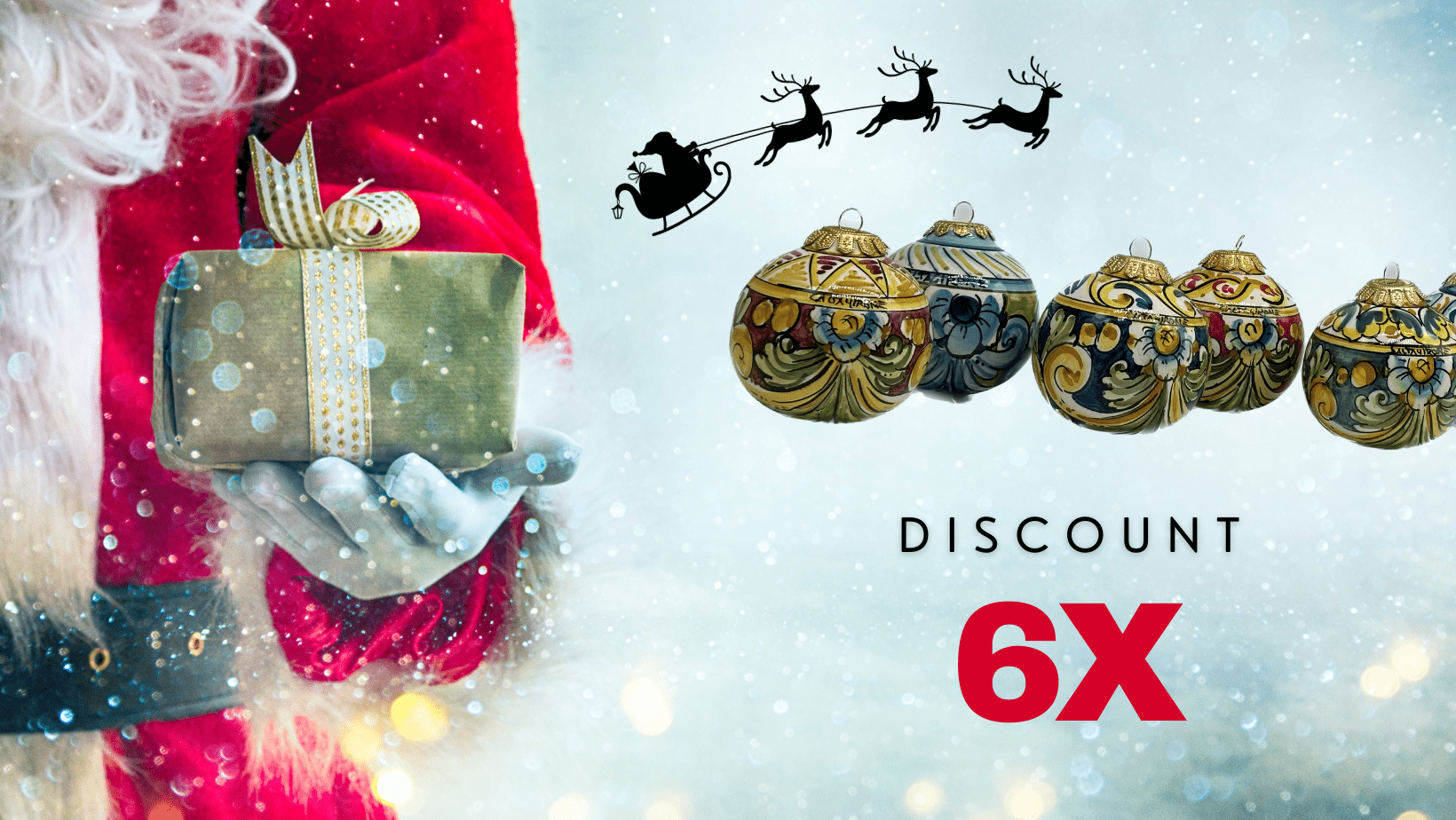 Palla di Natale Diametro 8cm decorata a mano Ceramica di Caltagirone VARI DECORI - DD CERAMICHE SICILIANE