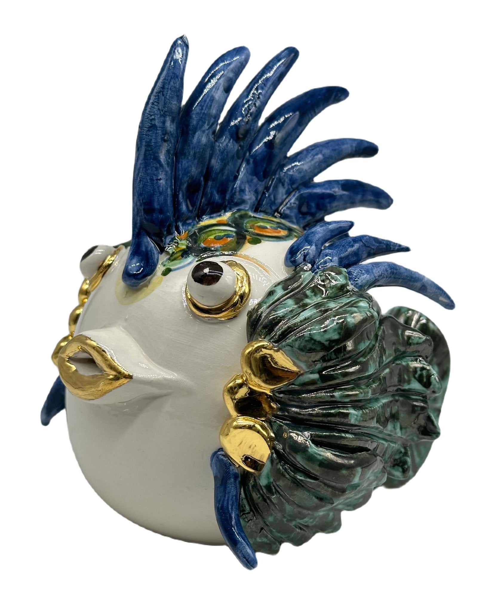 Pesce “Athos” Decorato a Mano Ceramica Caltagirone - MADE IN SICILY