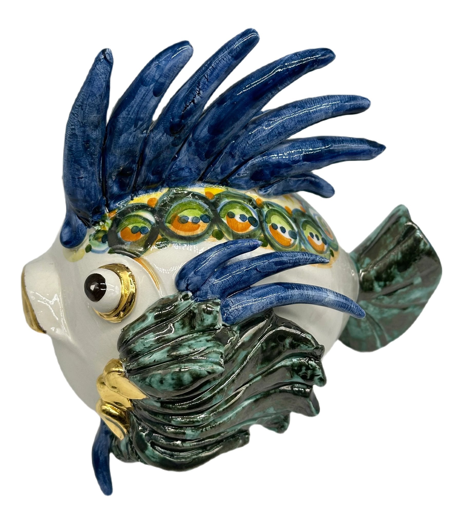Pesce “Athos” Decorato a Mano Ceramica Caltagirone - MADE IN SICILY