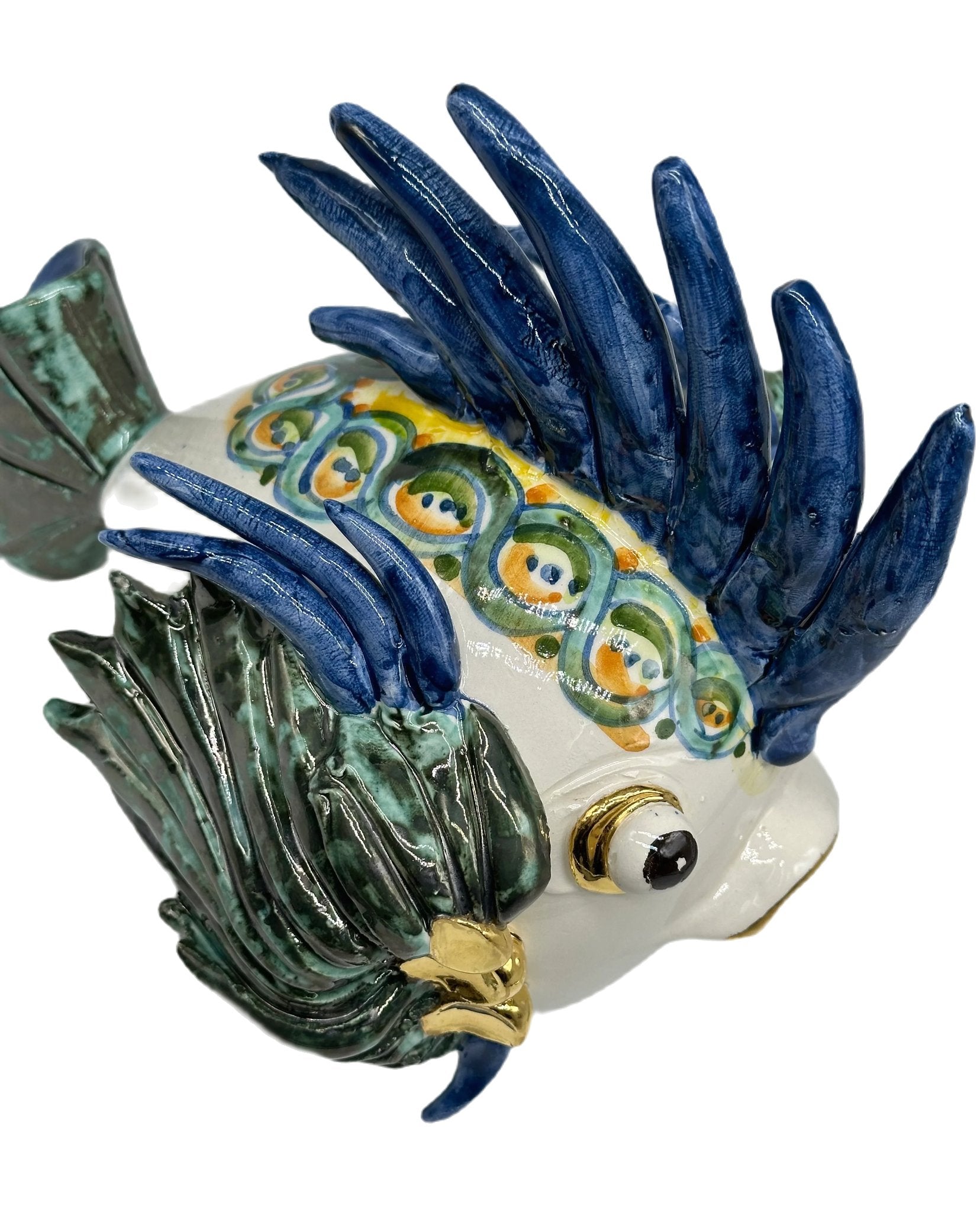 Pesce “Athos” Decorato a Mano Ceramica Caltagirone - MADE IN SICILY