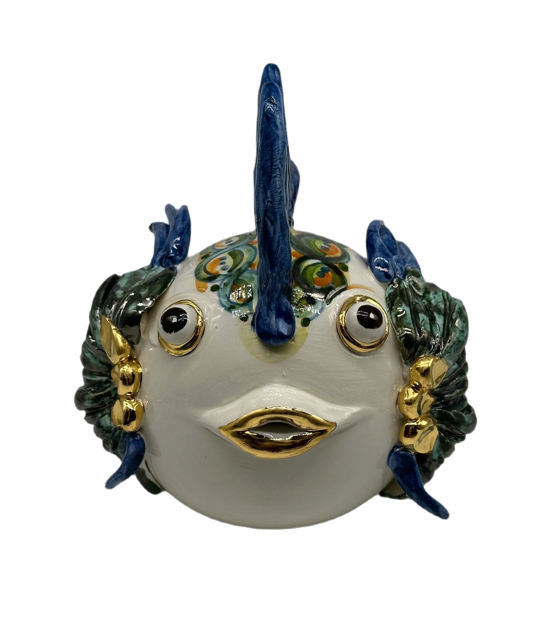Pesce “Athos” Decorato a Mano Ceramica Caltagirone - MADE IN SICILY