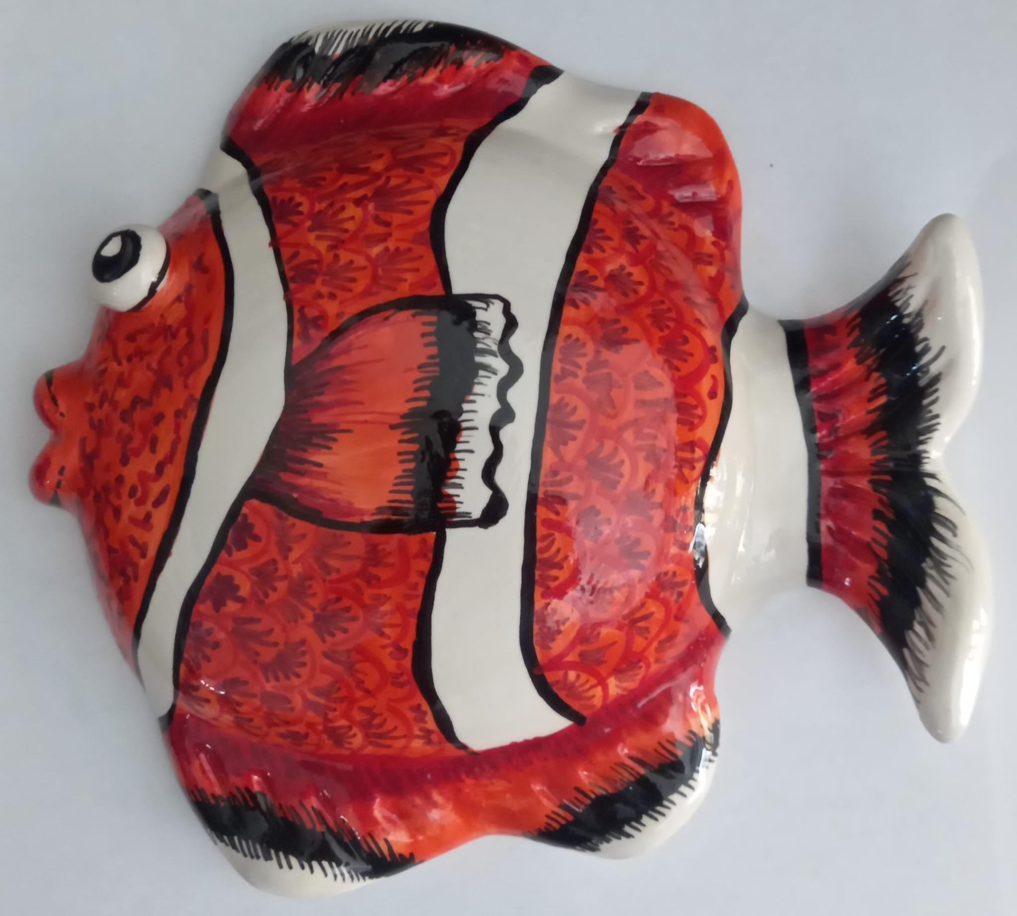 Pesce Murale dipinto a mano Decorazione Parete (vari modelli) - 2º modello - MADE IN SICILY