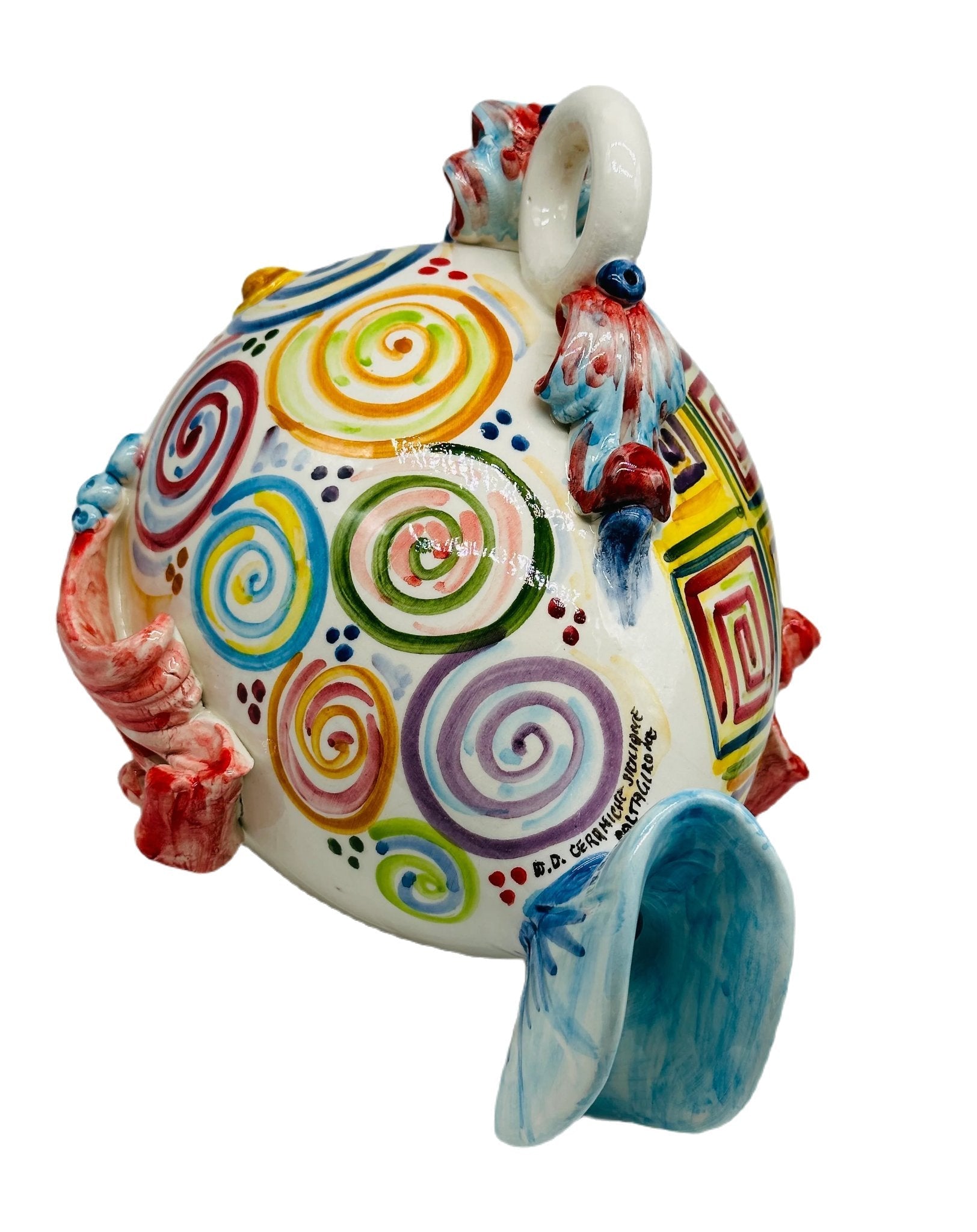 Pesce “Palla” Decorato a Mano Ceramica Caltagirone - MADE IN SICILY