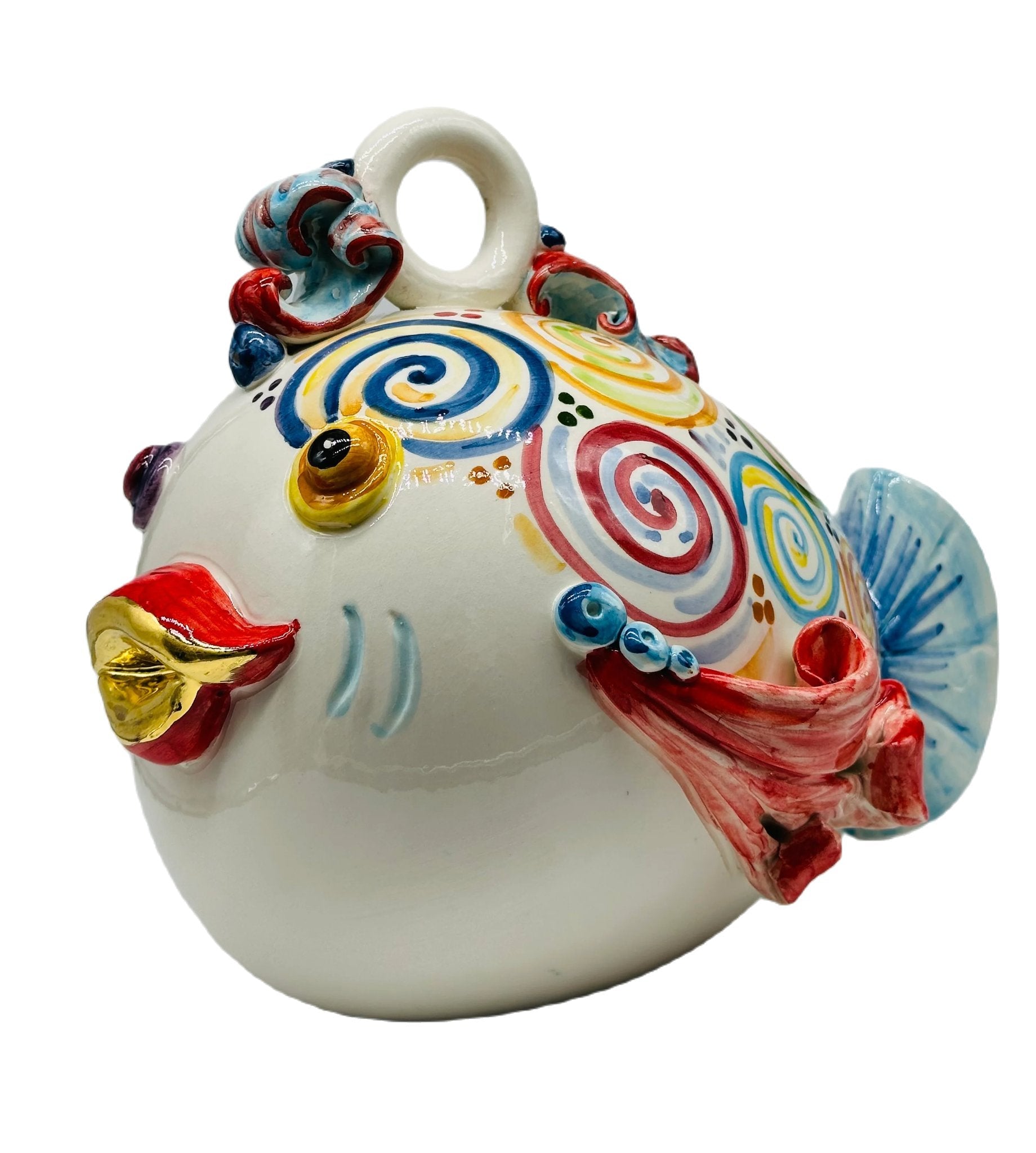 Pesce “Palla” Decorato a Mano Ceramica Caltagirone - MADE IN SICILY