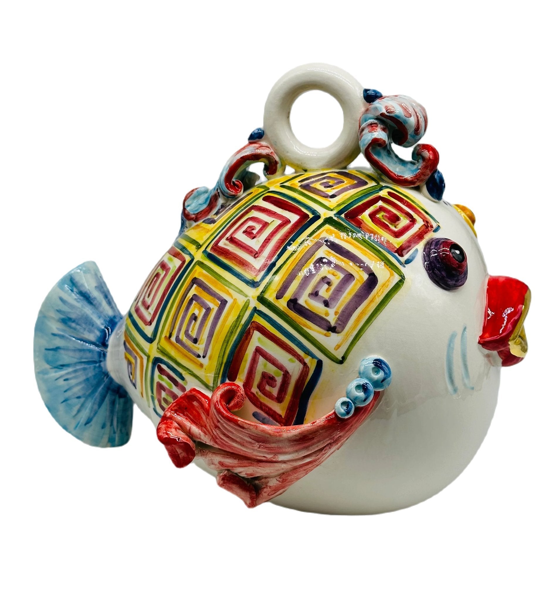 Pesce “Palla” Decorato a Mano Ceramica Caltagirone - MADE IN SICILY