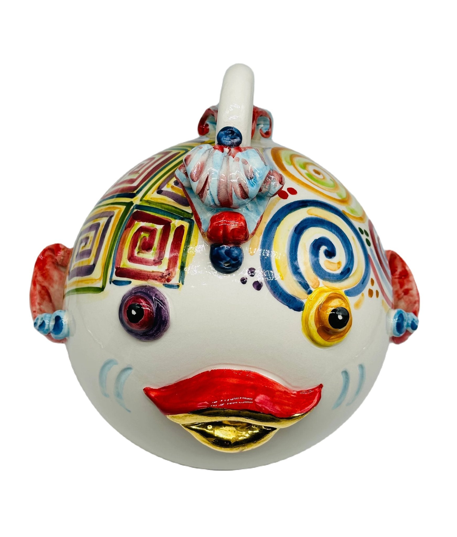 Pesce “Palla” Decorato a Mano Ceramica Caltagirone - MADE IN SICILY