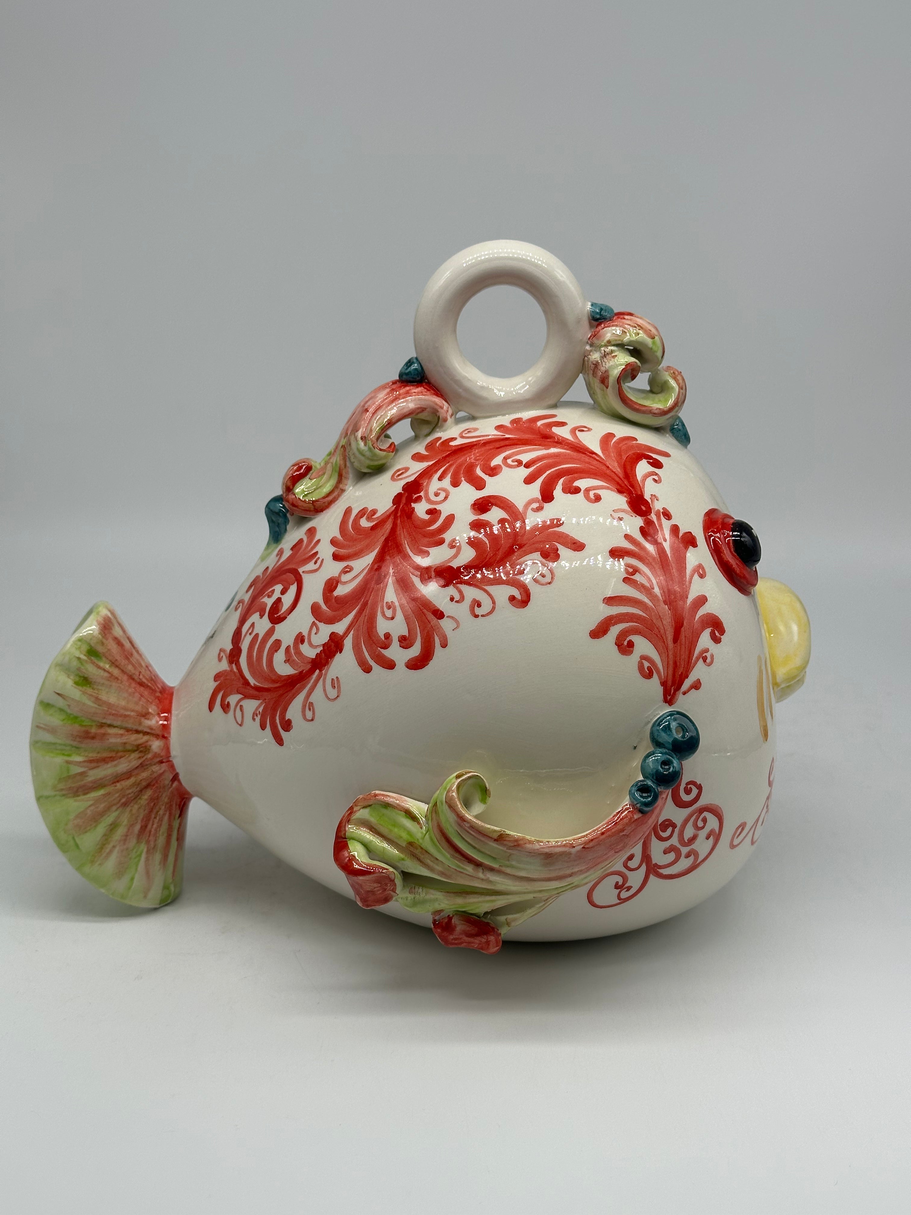 Pesce “Palla” Decorato a Mano Ceramica Caltagirone V.2 - MADE IN SICILY