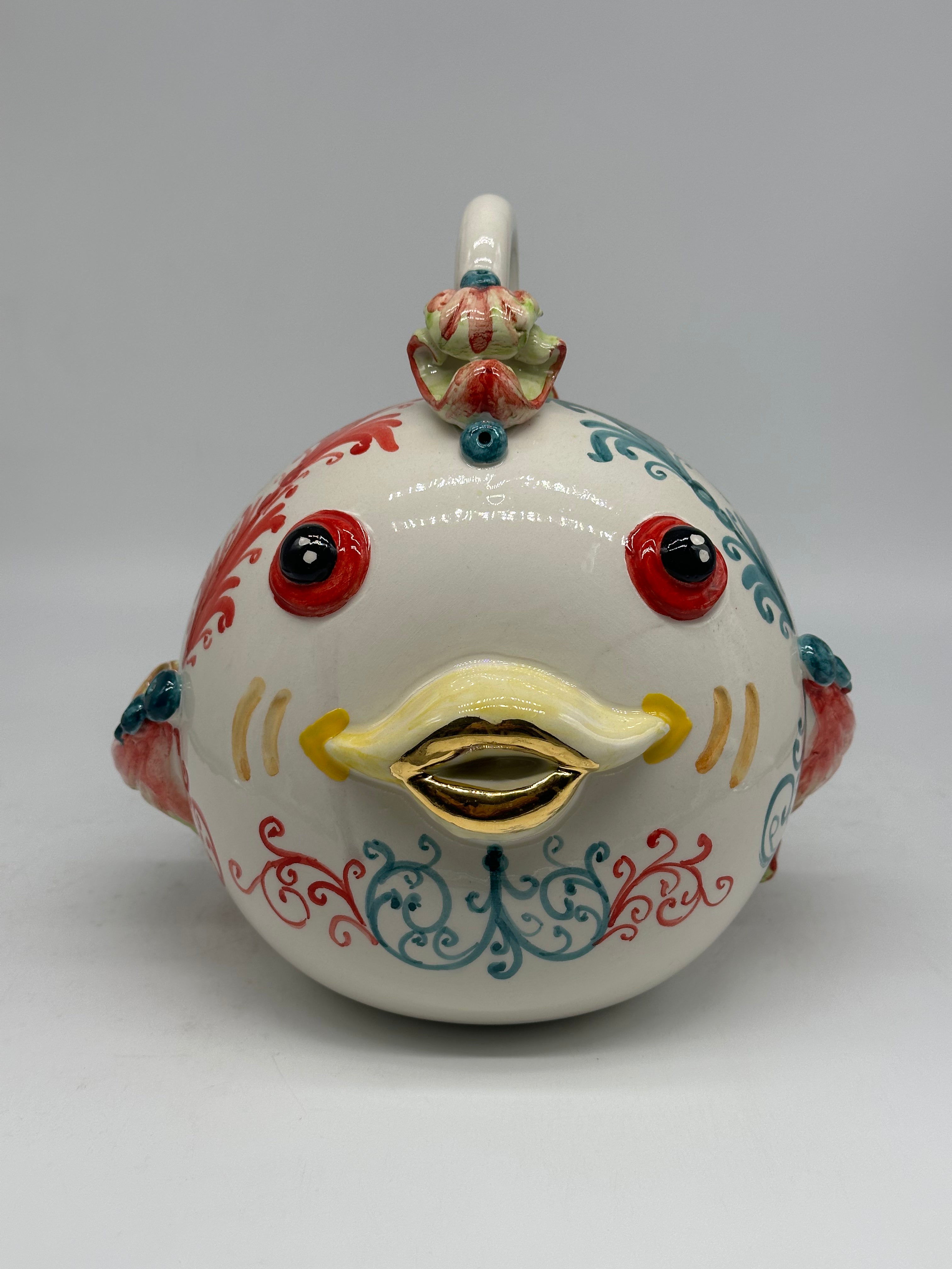 Pesce “Palla” Decorato a Mano Ceramica Caltagirone V.2 - MADE IN SICILY