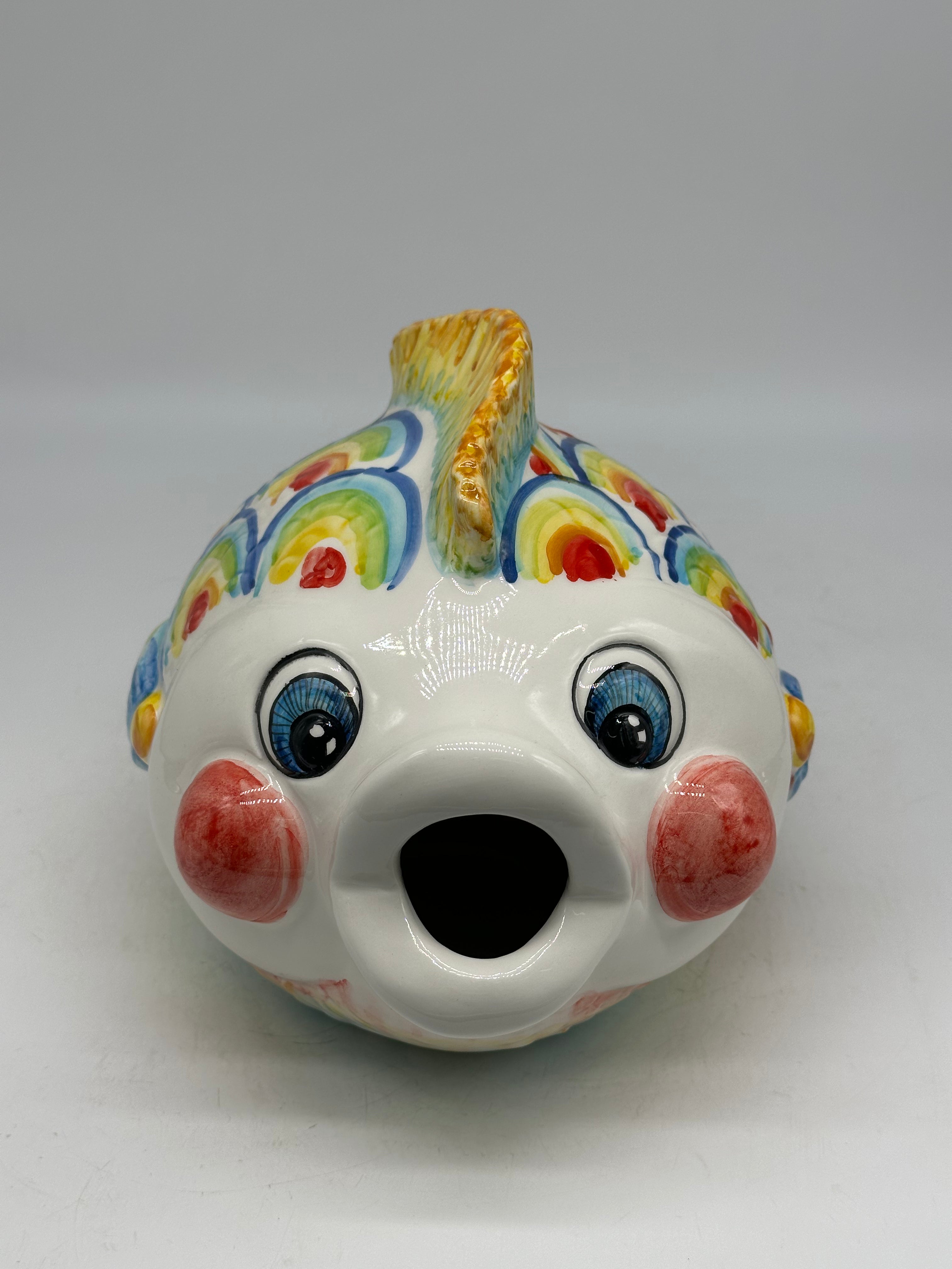 Pesce “Palla” Decorato a Mano Ceramica Caltagirone V.3 - OGGETTISTICA