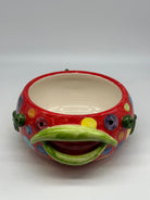 Pesce Svuotatasche cm H.11 L.24 P.27 Decorato a Mano Ceramica Caltagirone - OGGETTISTICA