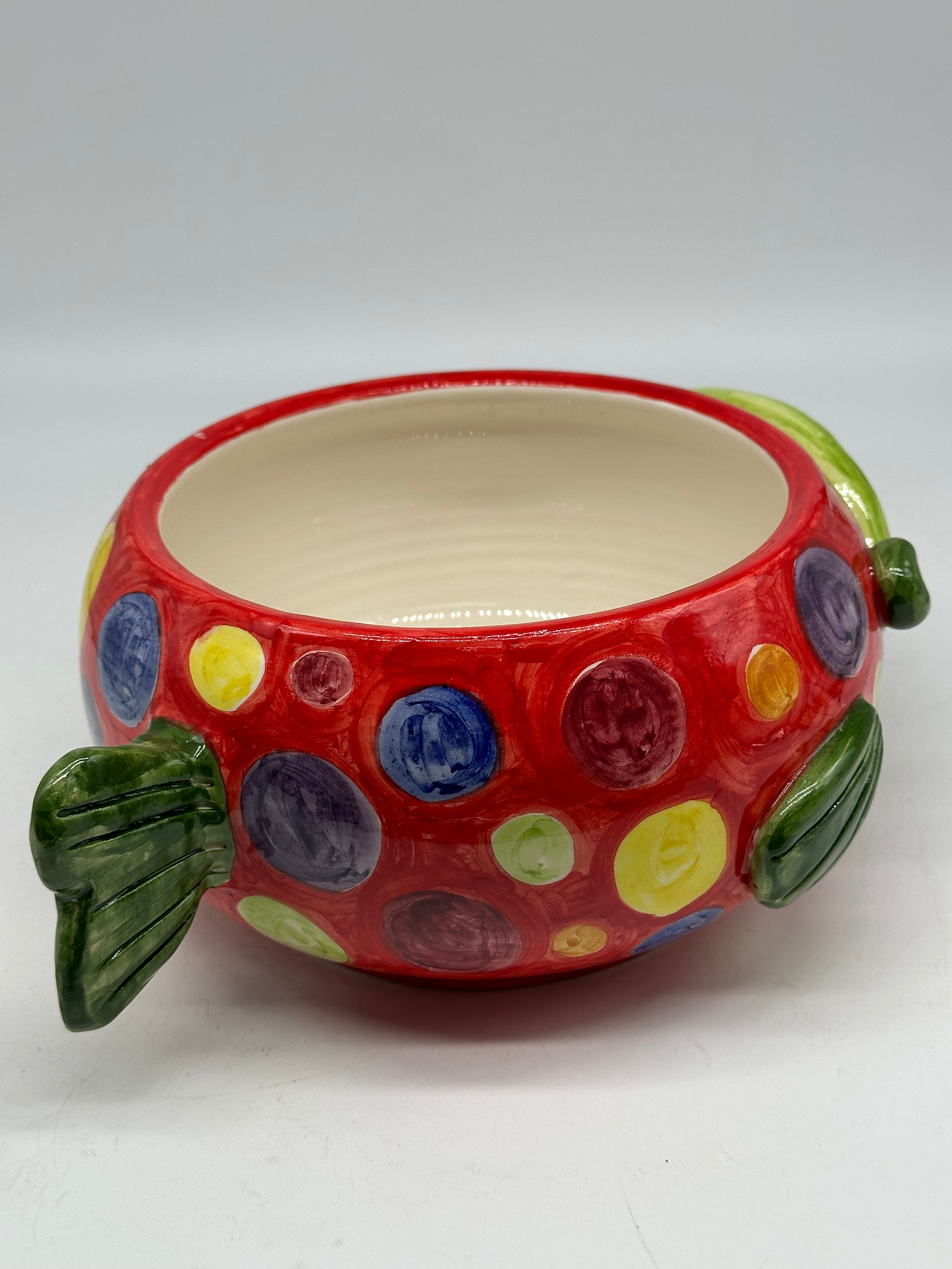 Pesce Svuotatasche cm H.11 L.24 P.27 Decorato a Mano Ceramica Caltagirone - OGGETTISTICA