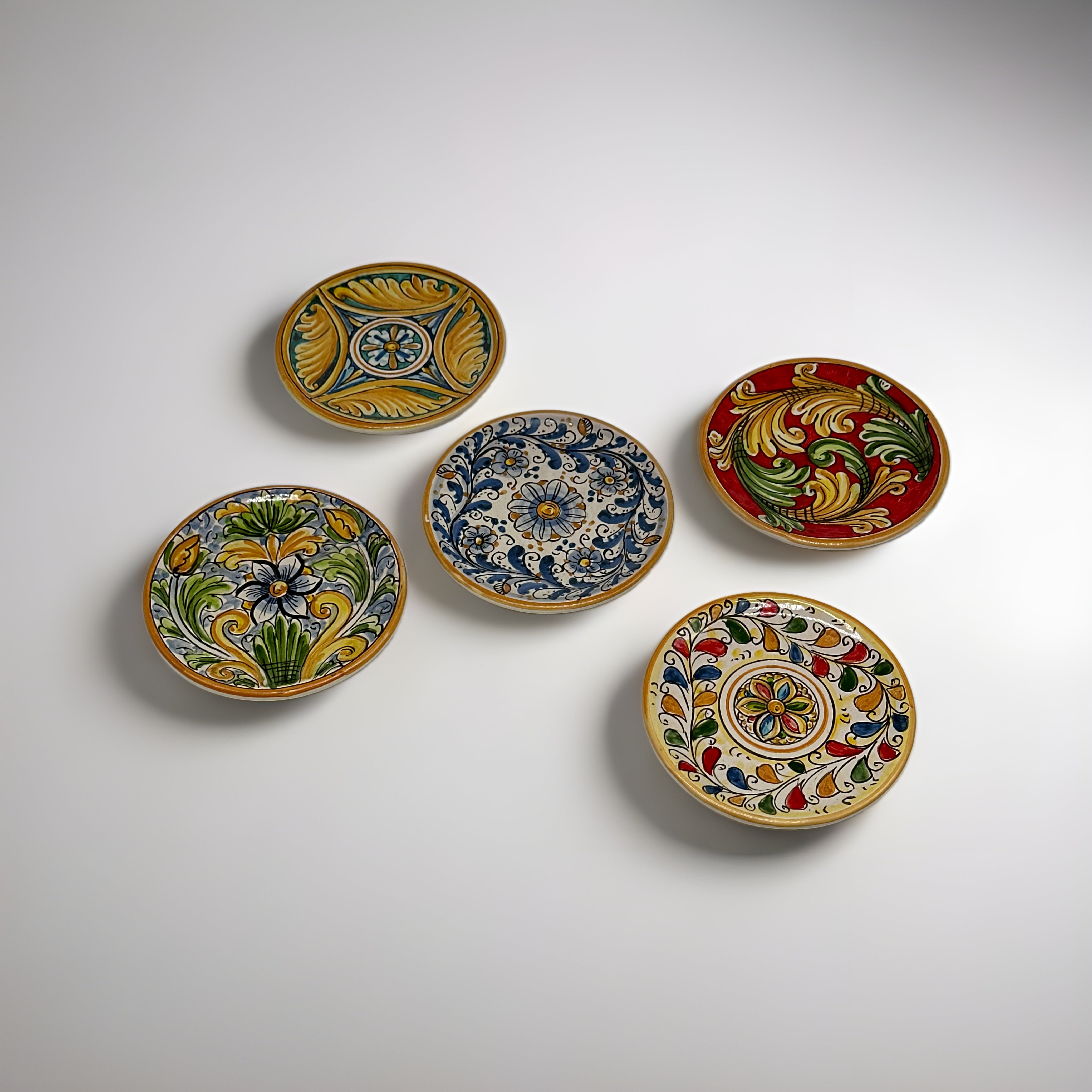 Piattino Diametro 12cm Decorato Ceramica Caltagirone - BOMBONIERA