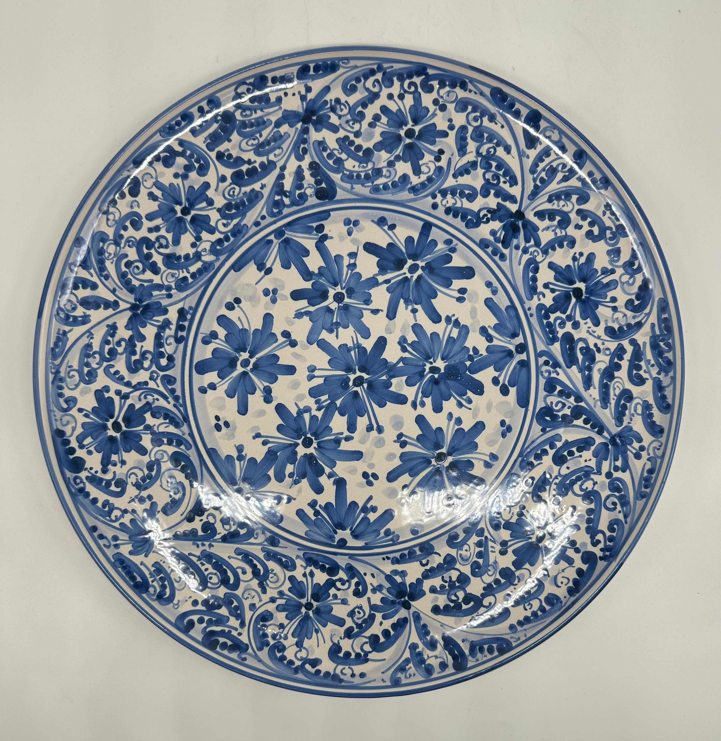 Piatto da Portata Diametro 37cm Uso Alimentare Ceramica Caltagirone - Panarea - PIATTI SERVIZIO