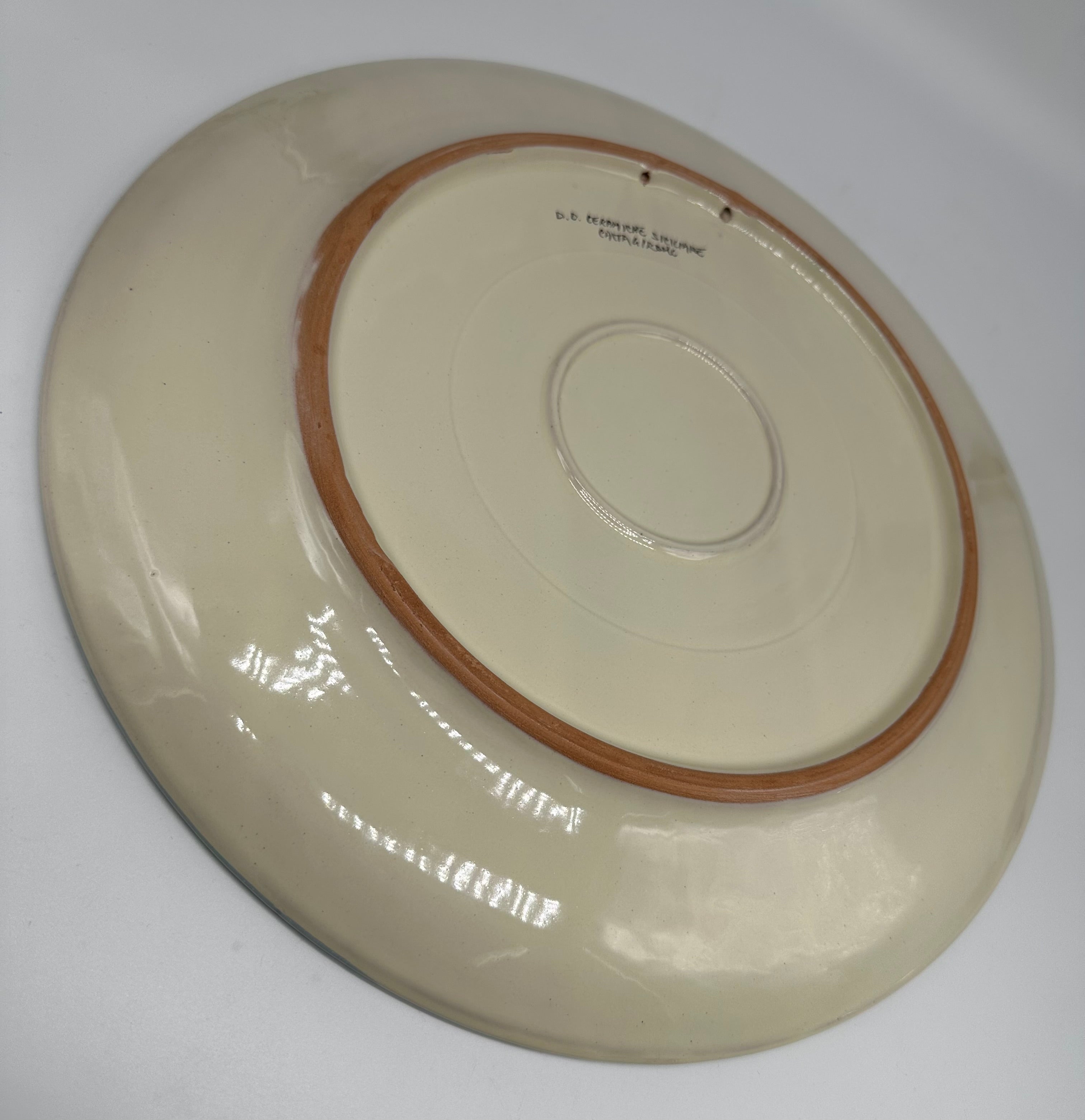 Piatto da Portata Diametro 37cm Uso Alimentare Ceramica Caltagirone - Mykonos - PIATTI